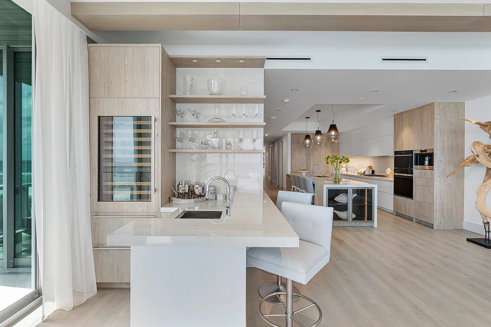 Home bar in the Delray Beach House residence, designed by Luxe Design Studios