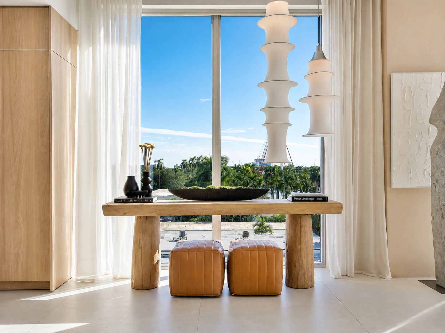 Window view in the Isle of Venice residence, designed by Luxe Design Studios
