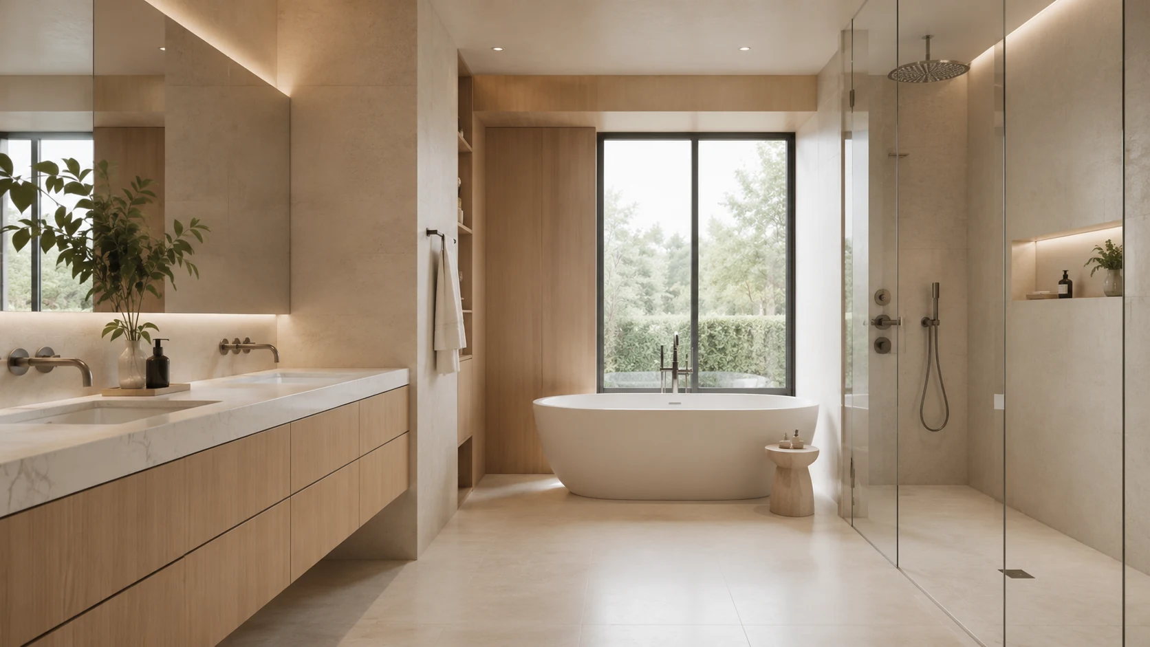 Bathroom in the Miami residence, designed by Luxe Design Studios