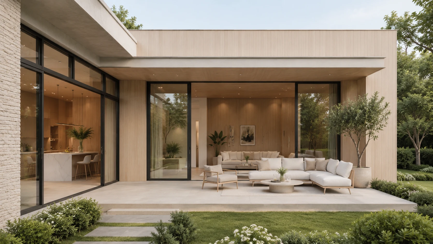 Outdoor in the Miami residence, designed by Luxe Design Studios