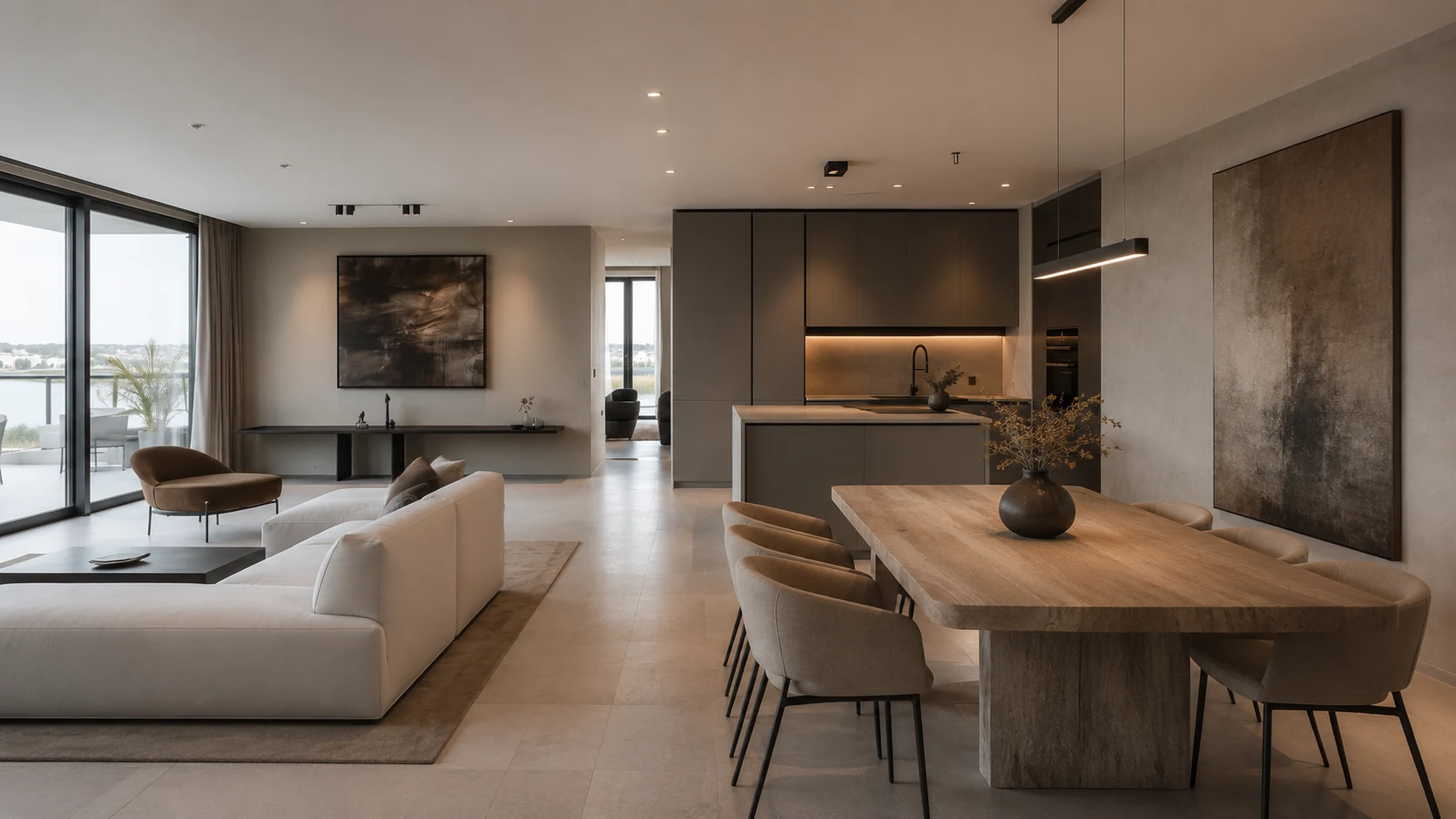 Dining room in the Naples residence, designed by Luxe Design Studios