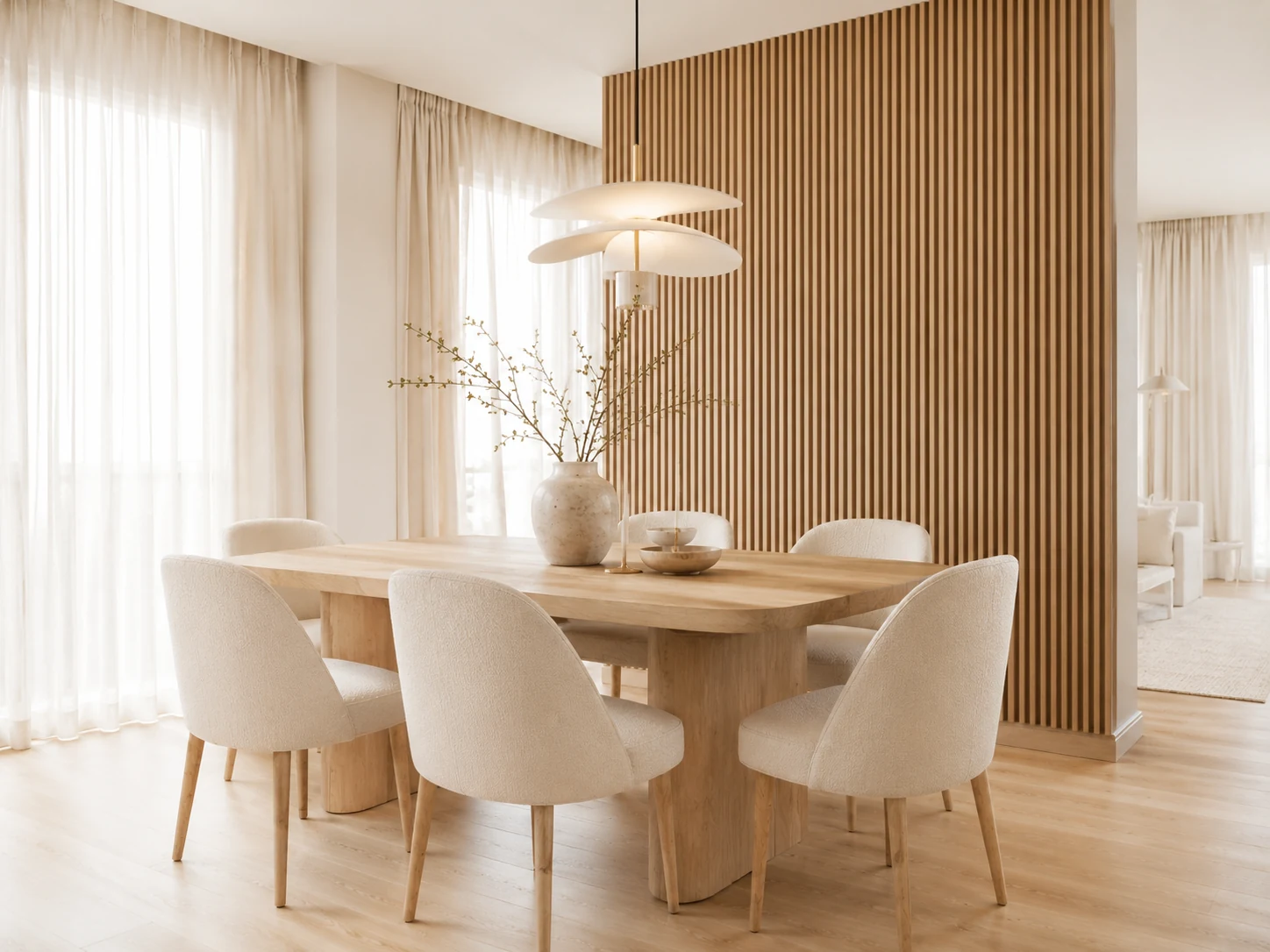 Dining room in the Port St. Lucie residence, designed by Luxe Design Studios