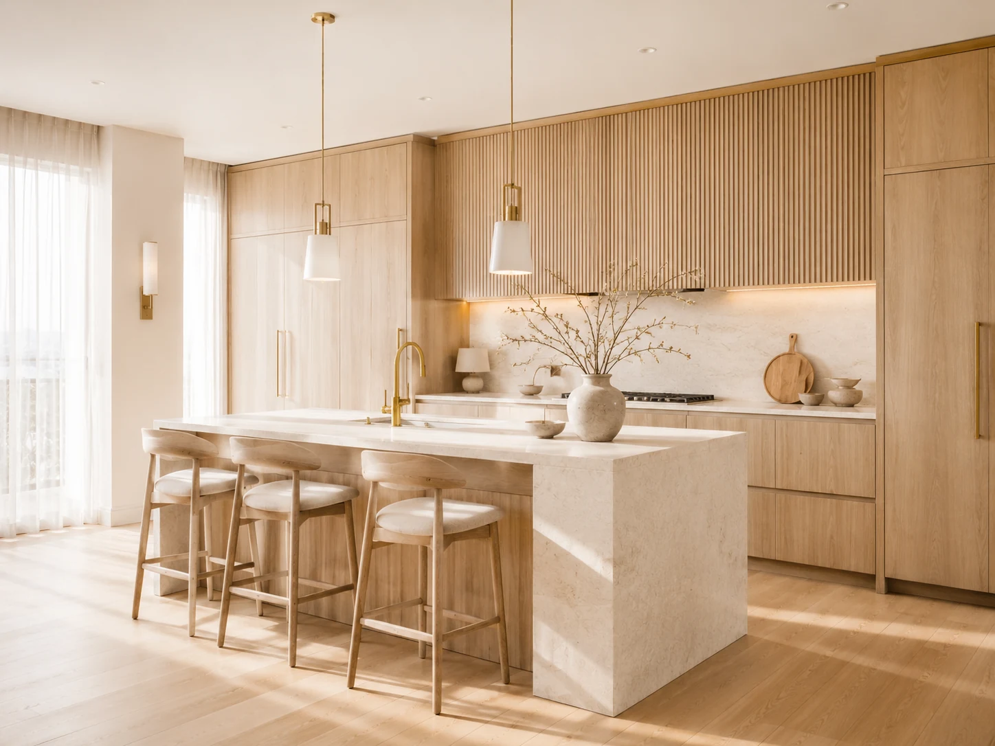 Kitchen in the Port St. Lucie residence, designed by Luxe Design Studios
