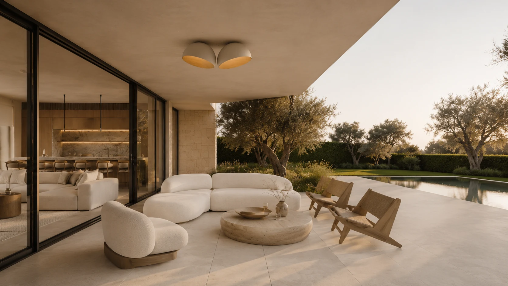 Outdoor in the West Palm Beach residence, designed by Luxe Design Studios