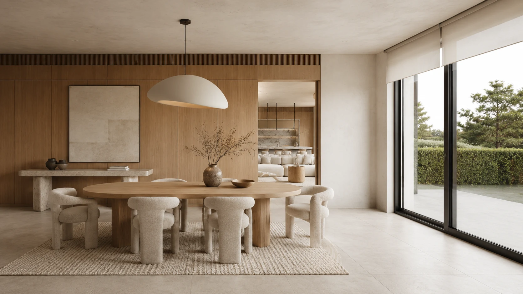 Dining room in the West Palm Beach residence, designed by Luxe Design Studios